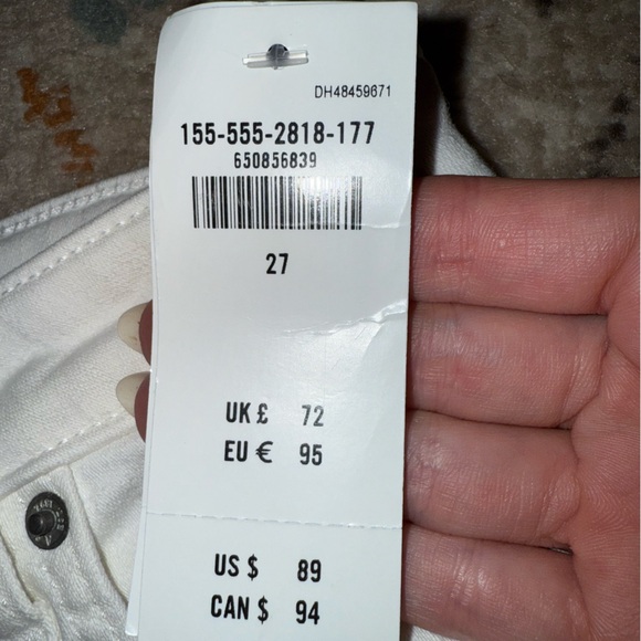 NWT ABERCROMBIE WHITE ANKLE SKINNY JEAN - Picture 3 of 6